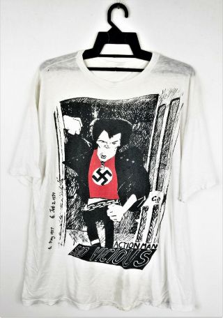 Vintage 80s Sid Vicious Sex Pistols Punk Rock T - Shirt Seditionaries
