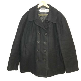 Vintage Schott Usa Pea Coat Us Navy Wool Peacoat Jacket 740n Lines Vtg Sz 46