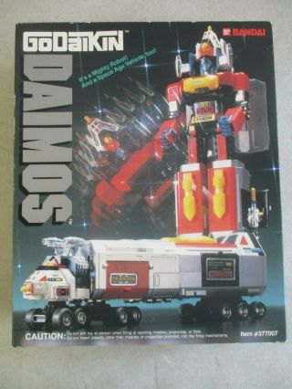 Vintage 1984 Godaikin Daimos Figure Bandai Box And Accessories Only