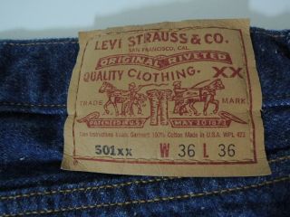 Vintage 1990s USA MADE Levi ' s 501 Jeans Tag Size 36 X 36 3