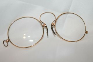 Antique Vintage 14k Gold Nose Clip Eyeglasses