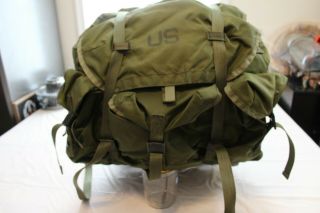 Military Alice Pack Army Large Rucksack Backpack With Frame&straps & Manuals