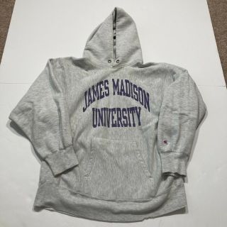 Vintage 1980s Champion Reverse Weave Sweatshirt Hoodie James Madison University