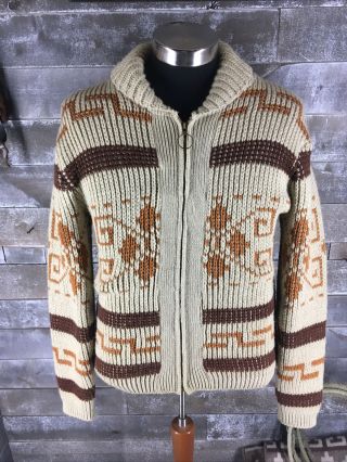 Vintage Pendleton Western Wear Westerley Shawl Collar Sweater Men 