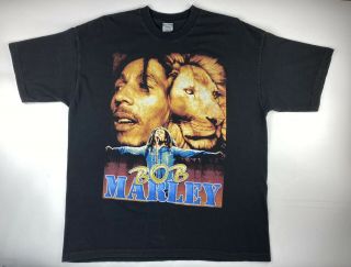Vintage Bob Marley Catch A Fire Double Sided T - Shirt,  Sz 2xl/xxl