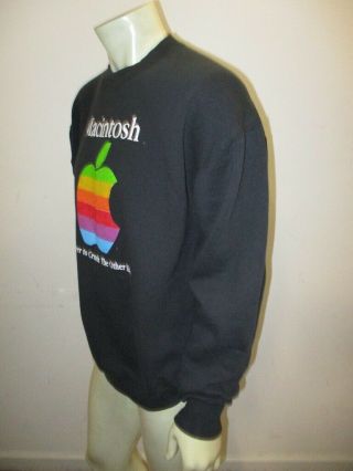 Vintage 1990s Black APPLE MACINTOSH Power Crush Other Kids Sweatshirt Size XL 3