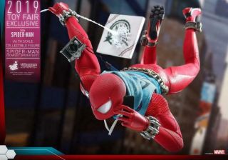 Hot Toys 1/6 VGM34 Marvel ' s Spider - Man Scarlet Spider Suit Figure Collectibles 5
