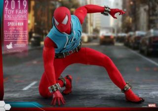 Hot Toys 1/6 VGM34 Marvel ' s Spider - Man Scarlet Spider Suit Figure Collectibles 6
