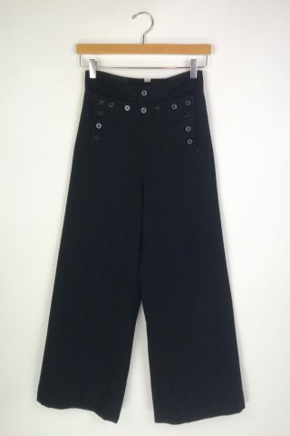 Vintage Us Navy Wool Sailor Bell Bottom Pants Size 26 X 27 1962