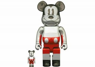 Bearbrick Future Mickey Mouse 2nd Color 100 400 Medicom Dcon 2020 Exclusive