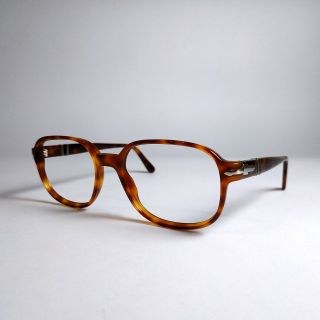 Amber Tortoiseshell Persol 2590 - V.  Vintage Eyeglasses With Case