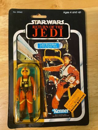 Star Wars Rotj Luke Skywalker (x - Wing) Figure - 1983 Kenner 65 - Back Moc