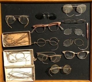Accumulation Of Vintage Eyeglass Frames & Parts,  Many Gold - Filled