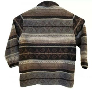 Vintage Woolrich Southwest Blanket Coat Jacket Wool Blend Size L made in Mexico 2