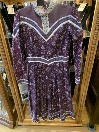 Vintage Gunne Sax By Jessica Prairie Dress Long Sleeve Tag Says 13