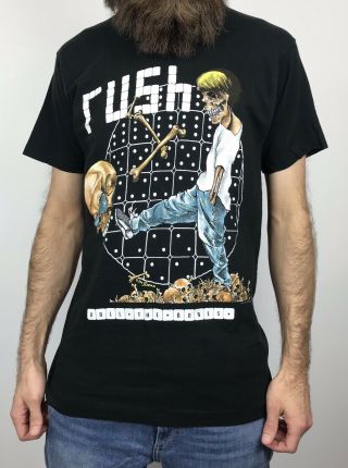 Vintage 90s Rush Tour T Shirt Roll The Bones L Large Single Stitch 1991 Band