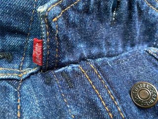 VINTAGE 1960 ' S LEVIS BIG E JACKET,  SIZE 40,  BUTTON STAMP 52,  MADE IN USA 3