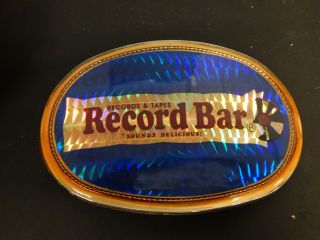 1977 Vintage Pacifica Belt Buckle Record Bar Records Tapes Sounds Delicious
