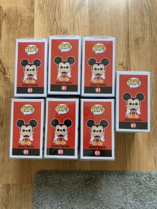 Mickey Mouse 01 (Funko Shop) Funko Pop Vinyl Complete set of all 7 Colorways 4