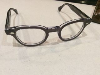 Vintage Tart Optical Arnel Eyeglasses Grey Smoke 5 1/2 Italy