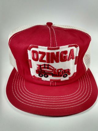 Vintage K Products Ozinga Patch Hat White Mesh Snapback