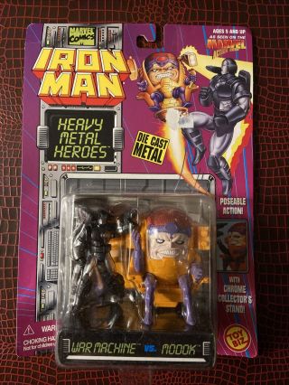 War Machine Vs Modok - Iron Man Heavy Metal Heroes Die Cast Figures Toy Biz 1994