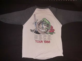 Vtg Aerosmith Permanent Vacation 87/88 Single Stitch Tour Shirt 3/4 Sleeve 80 