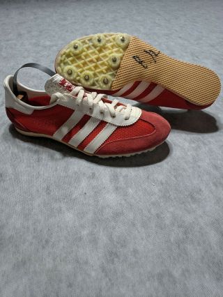 Rare Vintage Adidas Athletic Track Field Running Red 7.  5 Spike Retro 1601 079