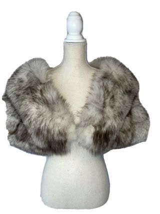 Vintage Fox Fur Stole Cape One Size