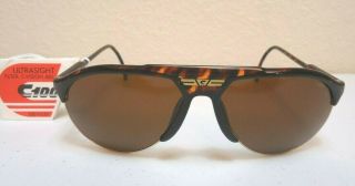 Nos Vintage Carrera Aviator Sunglasses Tortoise (5444 - 12) Made In Austria