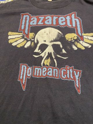Vintage 1979 Nazareth No Mean City T - Shirt Rock Metal Band Shirt Rare M/l 70’s