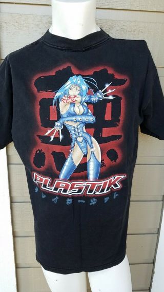 Vintage 90s Plastik T Shirt Size Xl Hook Ups Hookups Anime Hentai Skate