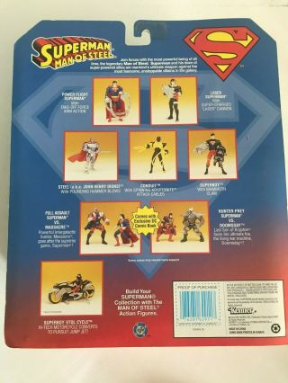 Superman Hunter Prey Doomsday Action Figures w/ Comic Book Kenner 1995 2