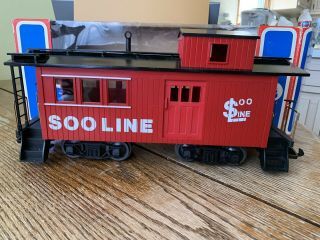 Kalamazoo Toy Train G Scale Soo Line Caboose w/ Box Red 2
