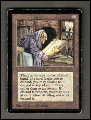 Library Of Leng Limited Edition Beta Magic The Gathering Mtg 1x X1 Mp Cn22