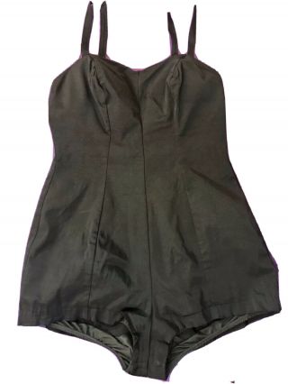 Vintage 50’s Jantzen Bathing Swim Suit Wear Black Pin - Up Plus Size 22 Retro Xl