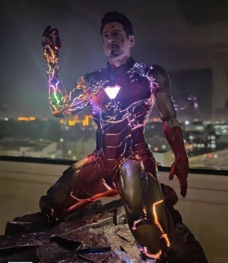 Avengers 4 Iron Man Mark 85 1/6 Scale Resin Statue Figure W/led And Base