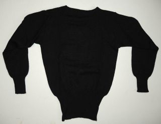 Vintage 1920s/30s Black Wool Varsity Pullover Lettermans Sweater Medium 2