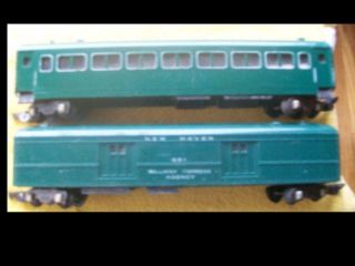 American Flyer S Gauge Green Plastic 650 Nh Coach And 651 Baggage Car 1949 - 51