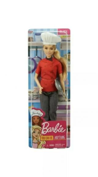 Barbie Careers Chef Doll,  Petite With Blonde Hair & Frying Pan