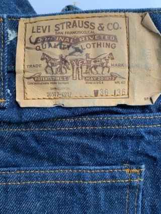 Vintage Levis 517 (20517 - 0217) Orange Tab Denim Jeans Mens 36x36 Usa