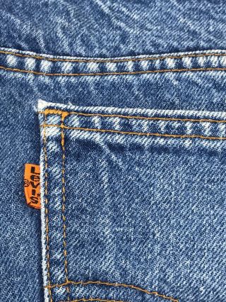 RARE Vtg Levi ' s 575 Jeans Orange Tab 36 x 32 Bell Bottom 4 Pkt 7 Loop No Rivet 3
