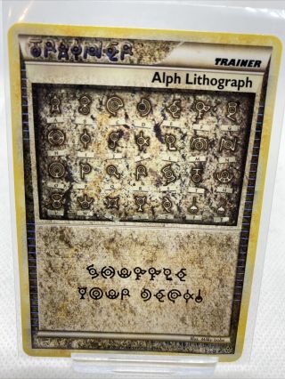 Pokémon Card Alph Lithograph Trainer Card V.  Rare Unleashed Psa?
