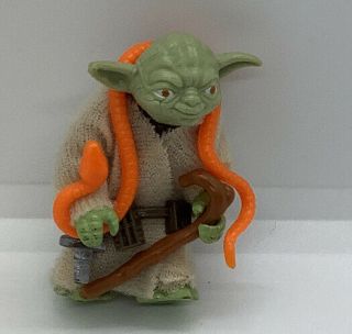 Vintage Star Wars Kenner 1980 Yoda Action Figure 100 Complete Orange Snake