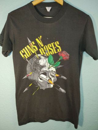 Authentic Vintage Guns N Roses 1988 T Shirt Appetite For Destruction La Skull M