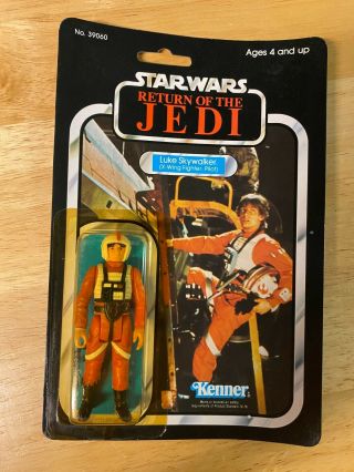 Star Wars Rotj Luke Skywalker (x - Wing) Figure - 1983 Kenner 77back - Moc