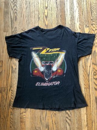 Vtg Og Zz Top Eliminator Tour T Shirt 1983 - 84 Schlitz Single Stitch Usa