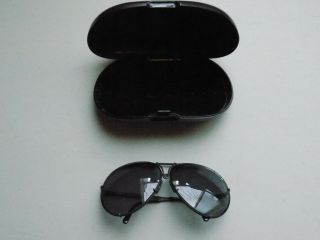 Vintage Porsche Design Carrera Aviator Sunglasses BLACK Frame 5621 Case AUSTRIA 2