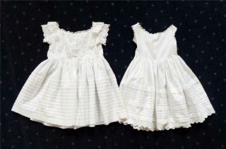 Antique Victorian 19th Century Cotton Baby’s Dress And Petticoat