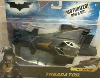 Batman Dark Knight " Treadator " Motorized Rev & Go Nip / Box 234